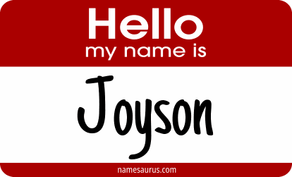 Hello my name is Joyson png download