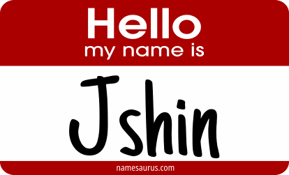 Hello my name is Jshin png download