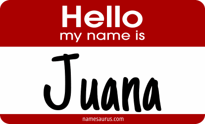 Hello my name is Juana png download