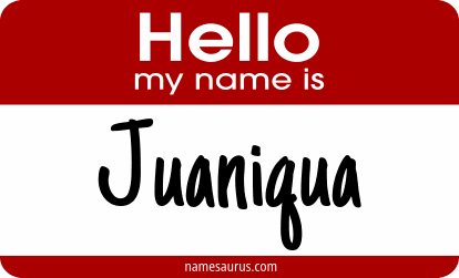 Hello my name is Juaniqua png download