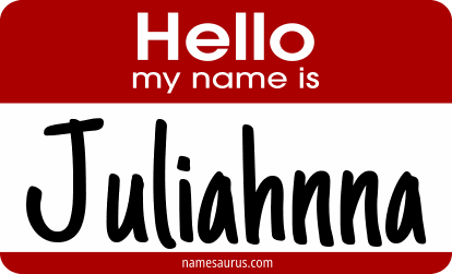 Hello my name is Juliahnna png download