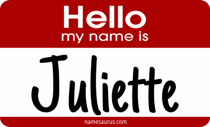 Hello my name is Juliette png download