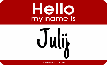 Hello my name is Julij png download