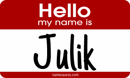 Hello my name is Julik png download