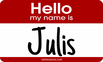 Hello my name is Julis png download