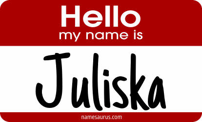 Hello my name is Juliska png download