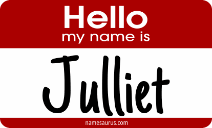 Hello my name is Julliet png download