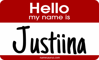 Hello my name is Justiina png download