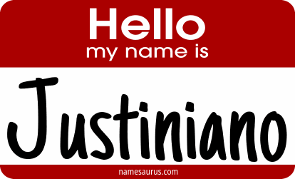 Hello my name is Justiniano png download