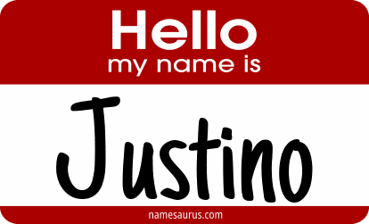 Hello my name is Justino png download