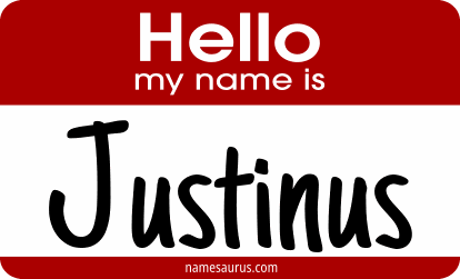 Hello my name is Justinus png download