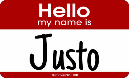 Hello my name is Justo png download