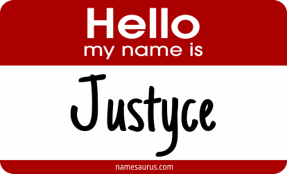 Hello my name is Justyce png download
