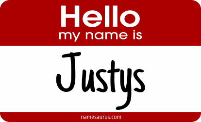 Hello my name is Justys png download