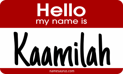 Hello my name is Kaamilah png download