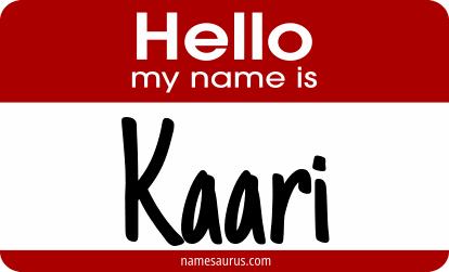 Hello my name is Kaari png download