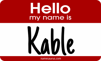 Hello my name is Kable png download
