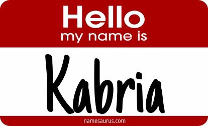 Hello my name is Kabria png download
