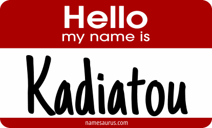 Hello my name is Kadiatou png download