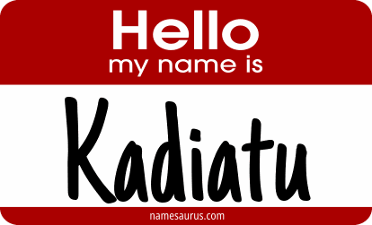 Hello my name is Kadiatu png download
