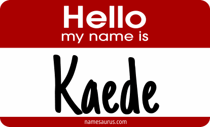 Hello my name is Kaede png download