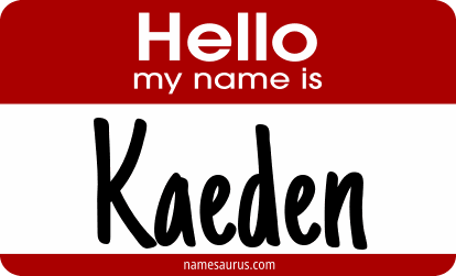 Hello my name is Kaeden png download