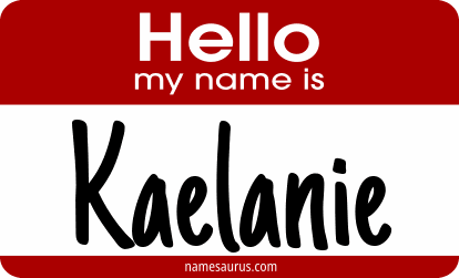 Hello my name is Kaelanie png download
