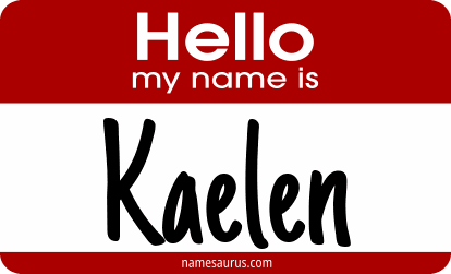 Hello my name is Kaelen png download