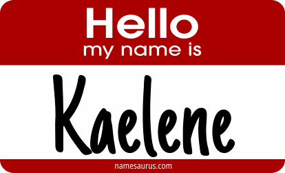 Hello my name is Kaelene png download