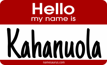 Hello my name is Kahanuola png download