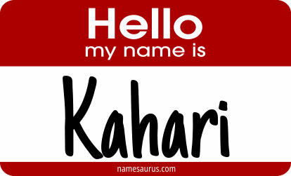 Hello my name is Kahari png download