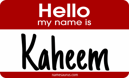 Hello my name is Kaheem png download