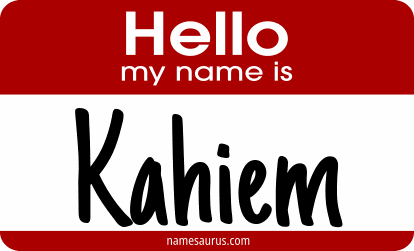Hello my name is Kahiem png download