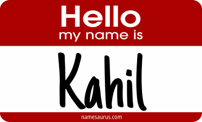 Hello my name is Kahil png download