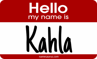 Hello my name is Kahla png download