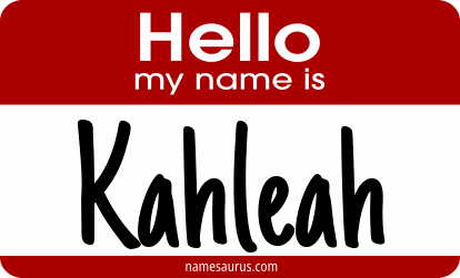 Hello my name is Kahleah png download