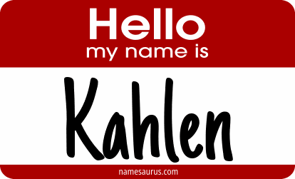 Hello my name is Kahlen png download