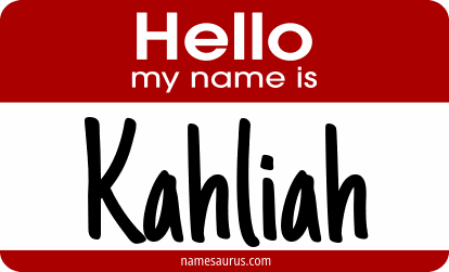 Hello my name is Kahliah png download