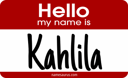 Hello my name is Kahlila png download