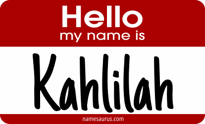 Hello my name is Kahlilah png download