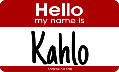 Hello my name is Kahlo png download
