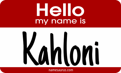 Hello my name is Kahloni png download