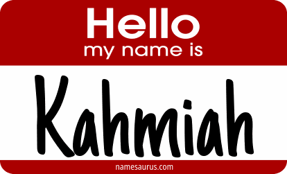 Hello my name is Kahmiah png download