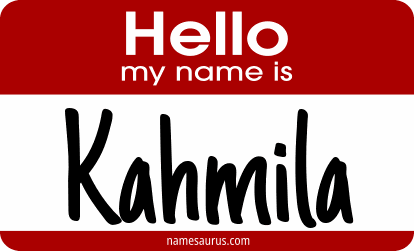 Hello my name is Kahmila png download