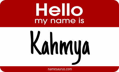 Hello my name is Kahmya png download