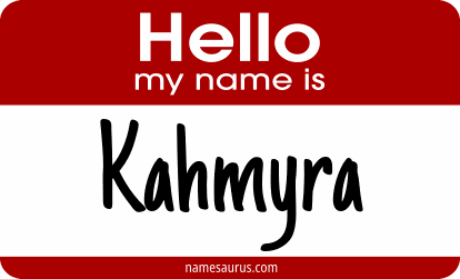 Hello my name is Kahmyra png download