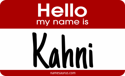 Hello my name is Kahni png download