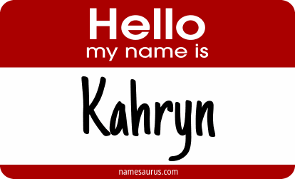 Hello my name is Kahryn png download