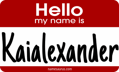 Hello my name is Kaialexander png download
