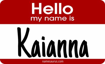 Hello my name is Kaianna png download